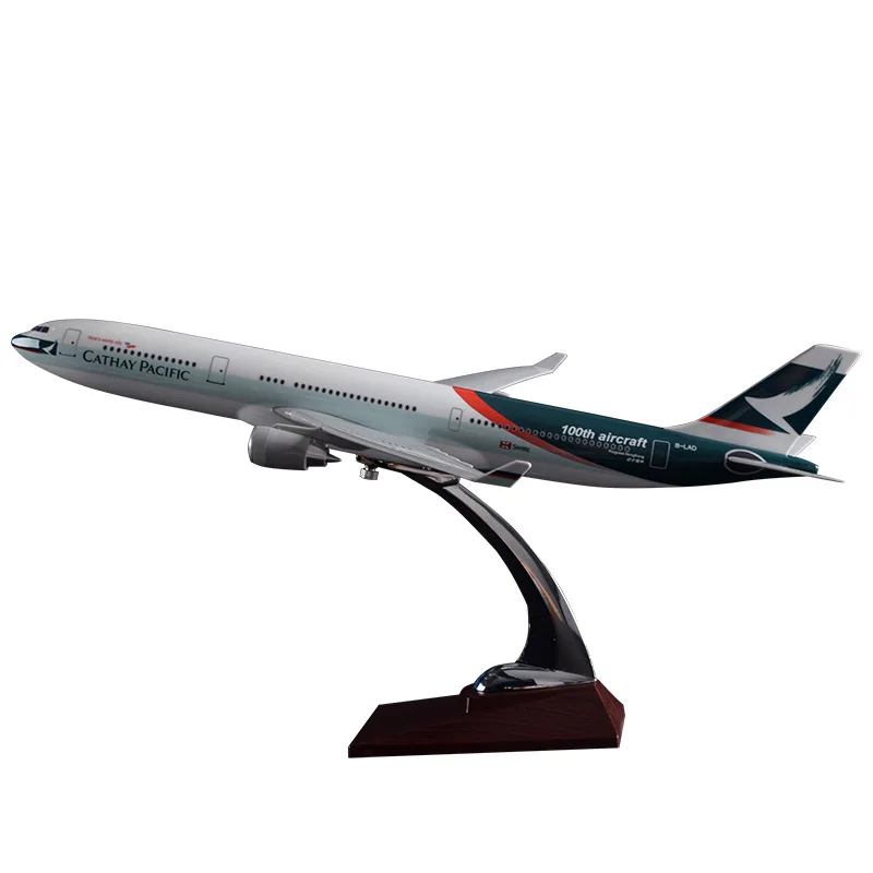 40 см Аэробус A330 Cathay дыхательные пути модель смолы 100th самолета авиации украшения