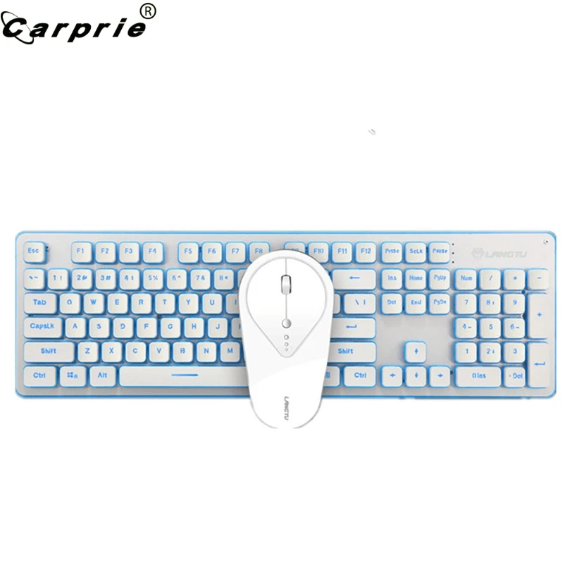 CARPRIE 2 4G беспроводные перезаряжаемые светодиодные клавиатуры с подсветкой