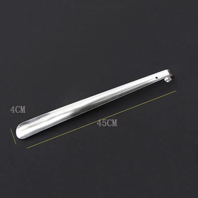 Velishy 1PCS High Quality Durable Handle Shoes Horn Professional Stainless Steel Silver Shoe Horn 16/30/45/52/58cm
