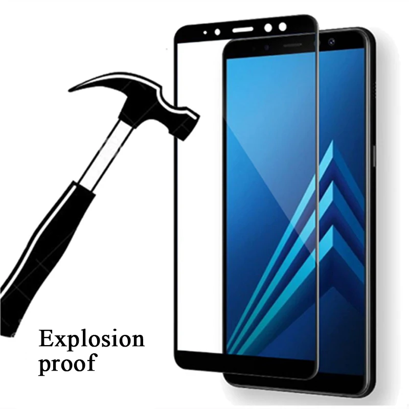 Защитное стекло для Samsung Galaxy A8 2018 Plus A82018 8A закаленное Samsun на всю поверхность