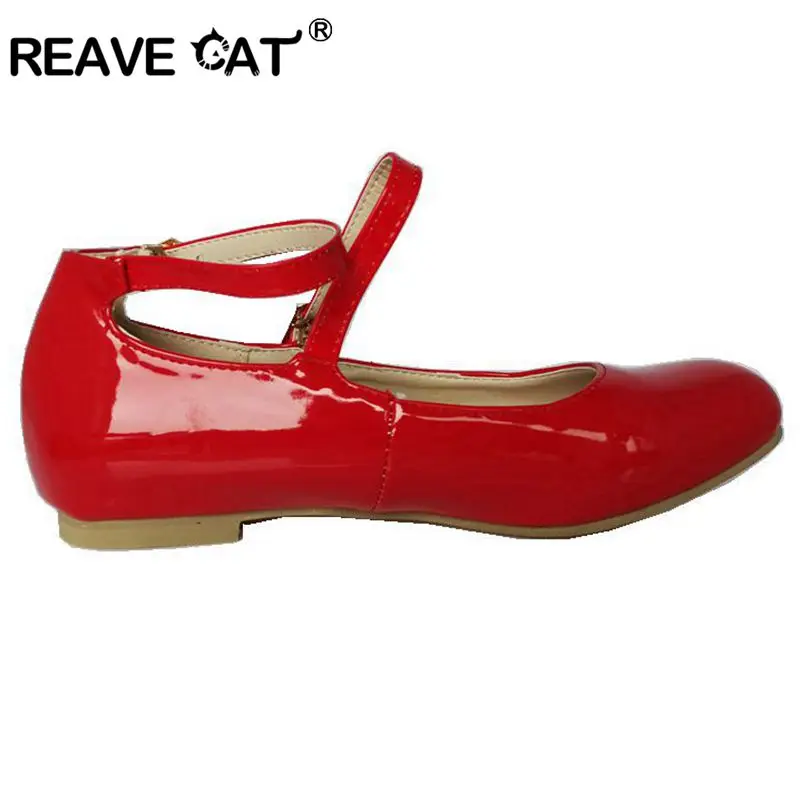 Женские туфли на плоской подошве REAVE CAT большие размеры 30 47 US16 милые из