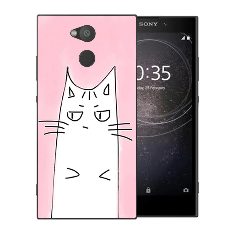 5 2 "для sony Xperia XA2 прозрачные силиконовые чехлы Luck Cat шаблон для роскошный ТПУ Coque