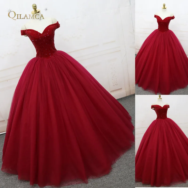 2018 Robe De Mariage шикарное роскошное красное бальное платье принцессы вечернее на