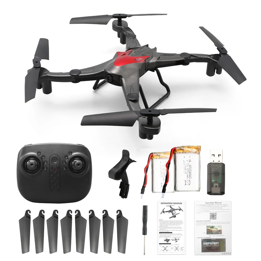 Складной Дрон с камерой HD 2MP WIFI FPV Квадрокоптер 6 осевым управлением VS KY601