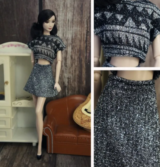 Стиль Кукла одежда юбка платье аксессуары для BB fr куклы BBIA85 - Цвет: kfs top and skirt