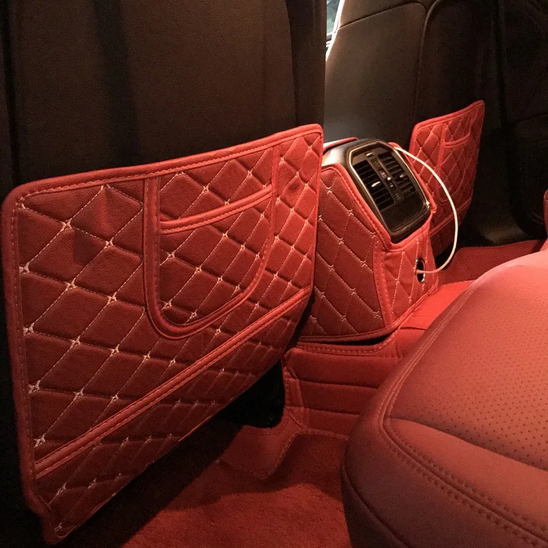 3 шт. Кожаный Автомобильный Брелок с заднего сиденья Противоскользящий Мат Pad