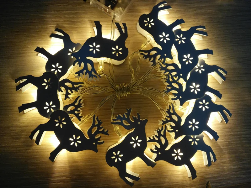 

1.6 meters creative LED Christmas decoration light string 10 elk lights string bedroom decoration pendant light string
