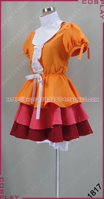 Tsuki Monogatari Ononoki Yotsugi пушистый костюм для косплея платье с головным убором и носками