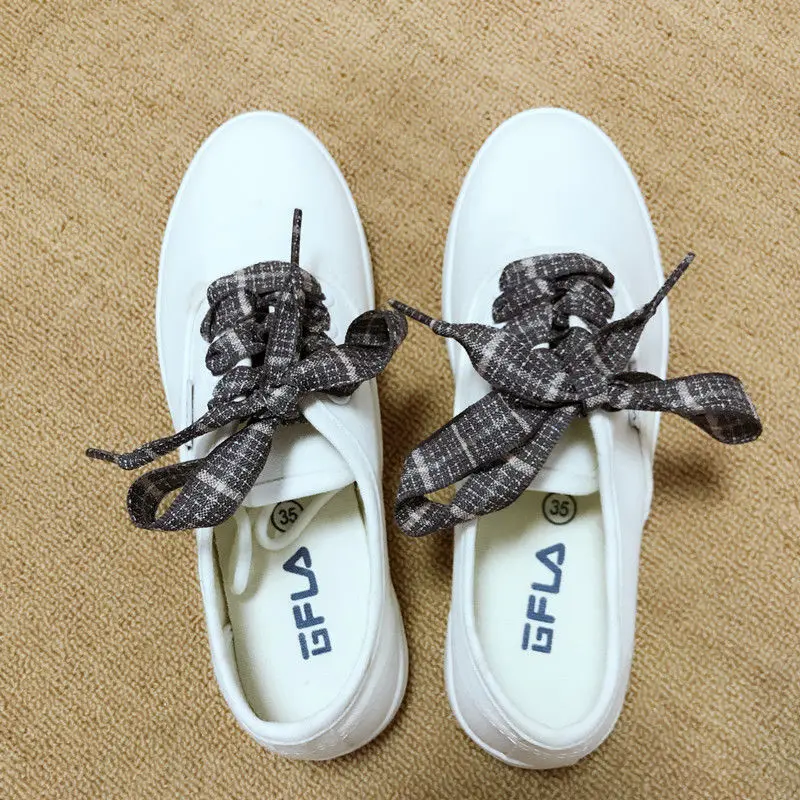 1 пара шнурков 110 см/120 см на плоской подошве в британском стиле; женские льняные шнурки; кроссовки; спортивная обувь на шнуровке