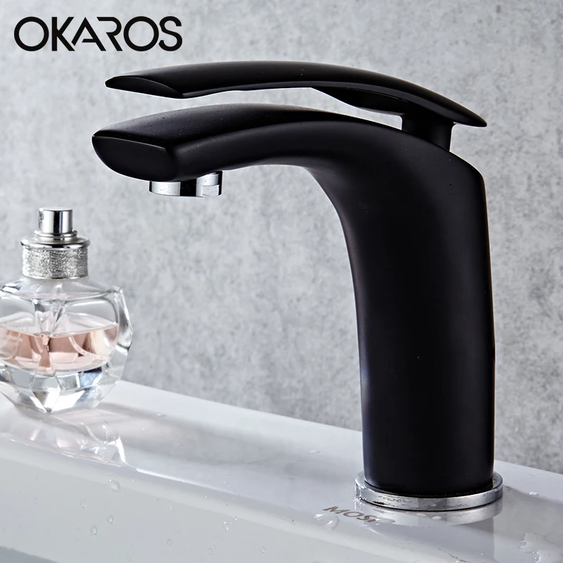OKAROS смеситель для раковины водопроводный кран ванной комнаты однотонный белый