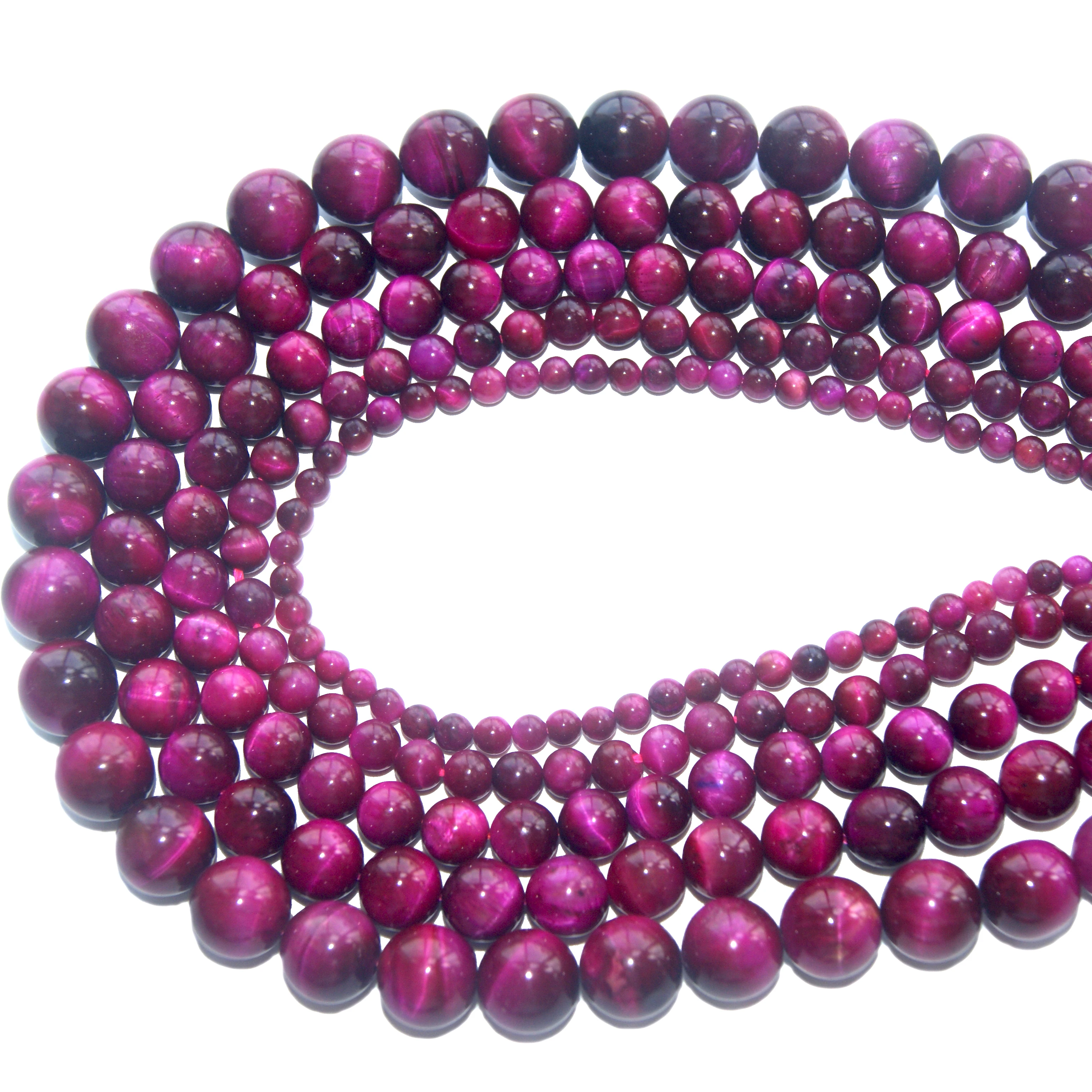 Оптовая продажа натуральный камень розовый красный тигровый глаз Агаты бусины 4 6