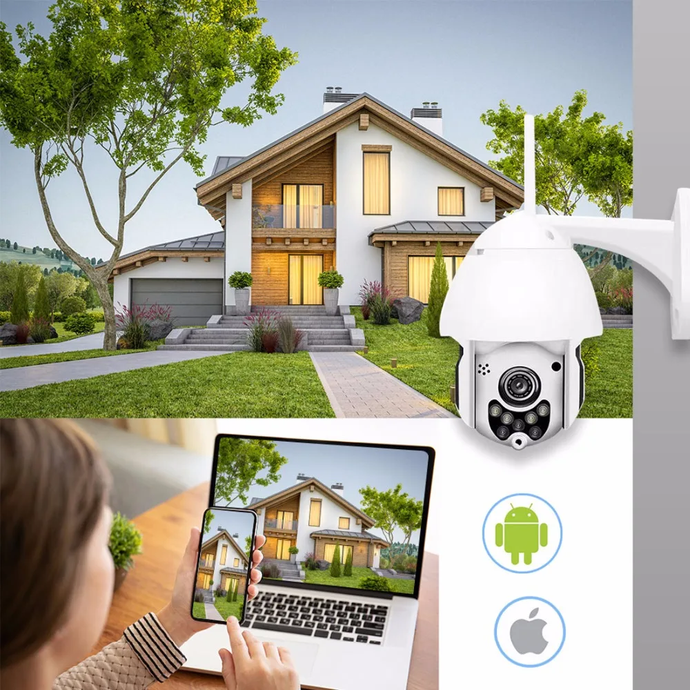 Беспроводная WIFI ip камера TOMLOV открытая HD 1080 P 2MP Wi Fi CCTV PTZ Onvif домашняя
