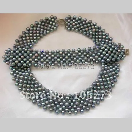 Ожерелье и браслет из пресноводного жемчуга 3-5 мм | Украшения аксессуары