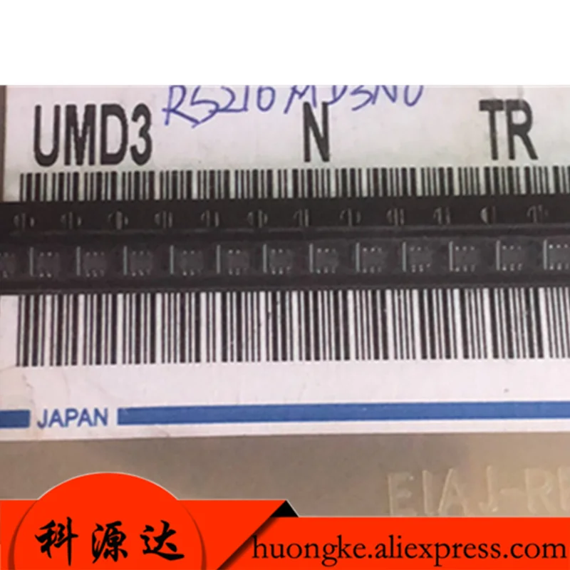 50pcs/lot UMD3N UMD3 UMD3NTR Mark D3 SOT-363 Bipolar Transistors - Pre-Biased NPN/PNP 50V 50MA