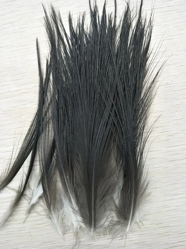 

wholesale Quality 10pcs rare Black-necked Crane feather silk 15-20cm/6-8inch collected decorative accessories