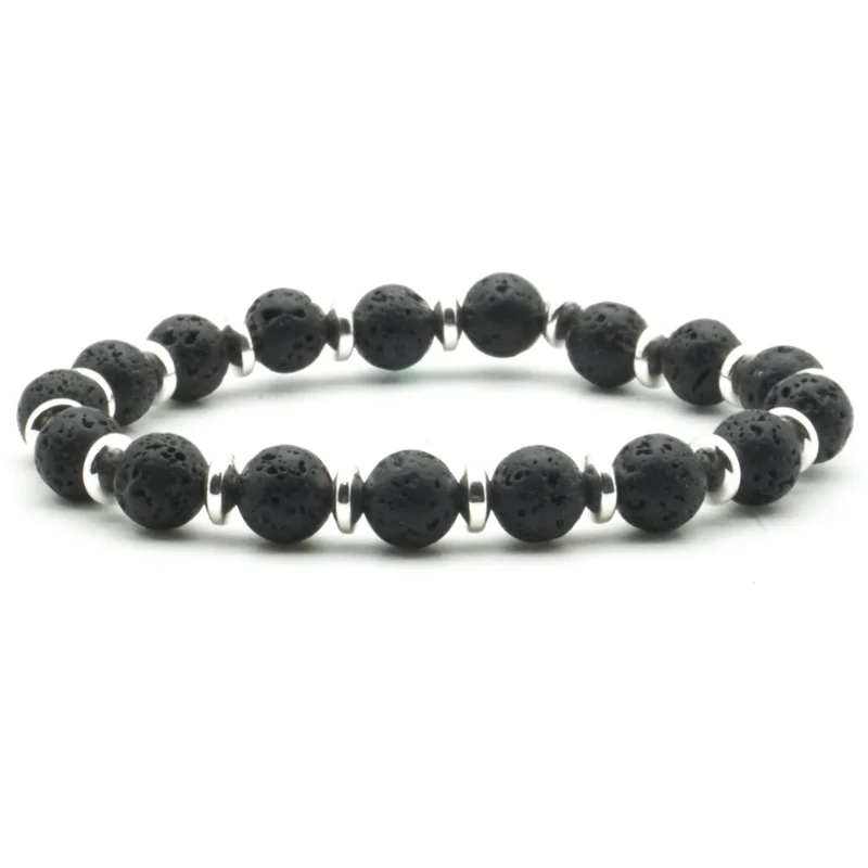 Black Hematite 8MM Lava Stone DIY Aromatherapy Essential Oil Diffuser Bracelet Men Women Jewelry Pulseras Mujer | Украшения и