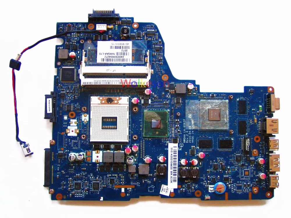 SHELI для Toshiba A660 A665 Материнская плата ноутбука K000104430 NWQAA LA-6062P HM55 GT330M GPU DDR3 тест Oke