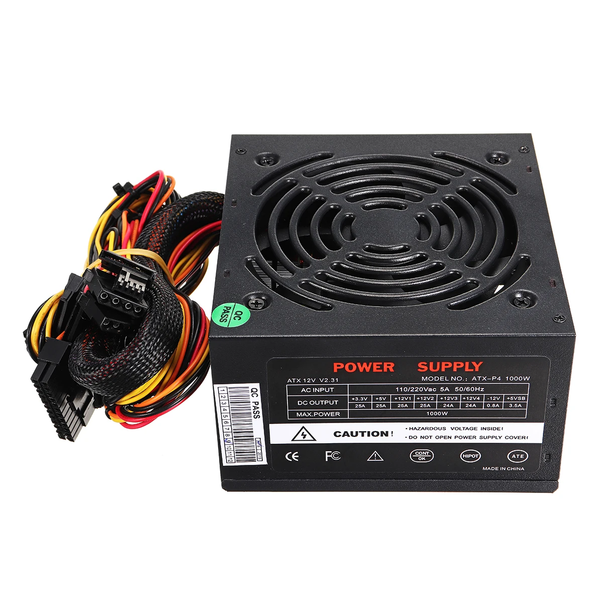 Черный 1000 Вт блок питания PSU PFC бесшумный вентилятор ATX 24pin 12 в компьютер SATA игровой ПК блок питания для компьютера Intel AMD