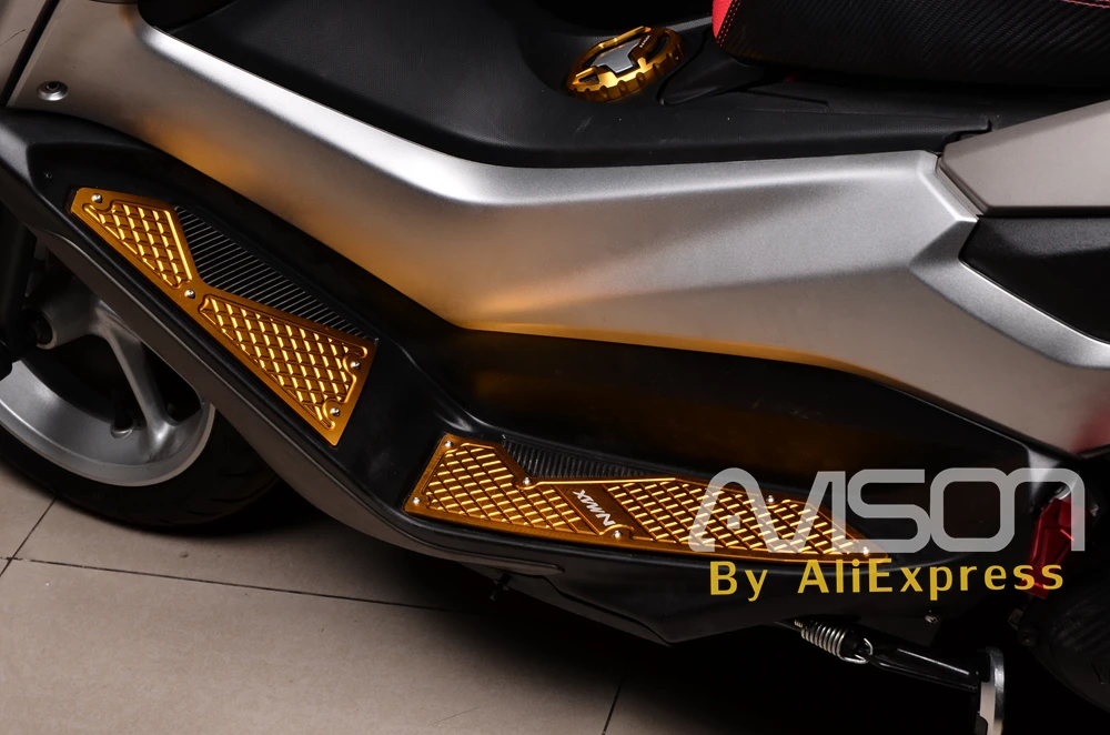 Новая Подножка педаль для YAMAHA NMAX 155 NMAX 125 N-MAX 155 N-MAX- CNC алюминиевая подножка ступени пластина