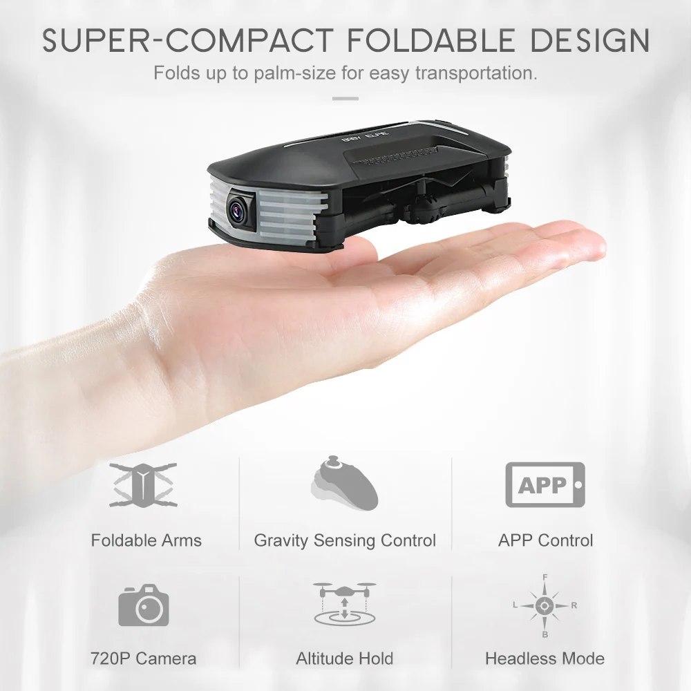 В наличии JJRC H37 Mini Baby Elfie 720P Складная рукоятка WIFI FPV удержание высоты RC