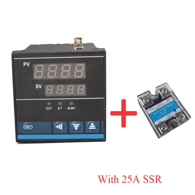 with 25A SSR XMTD-6511PC программируемый температурный контроллер с выходом SSR, контроллер температуры с термопарой SSR - Цвет: with 25A SSR