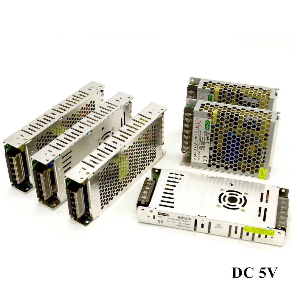 AC 220 V DC/DC 5 V подсказок Питание 10A 12A 30A 40A 50A 60A, 50 Вт, 60 Вт 150 W 200 W 250 W 300 W дисплей из светодиодной ленты