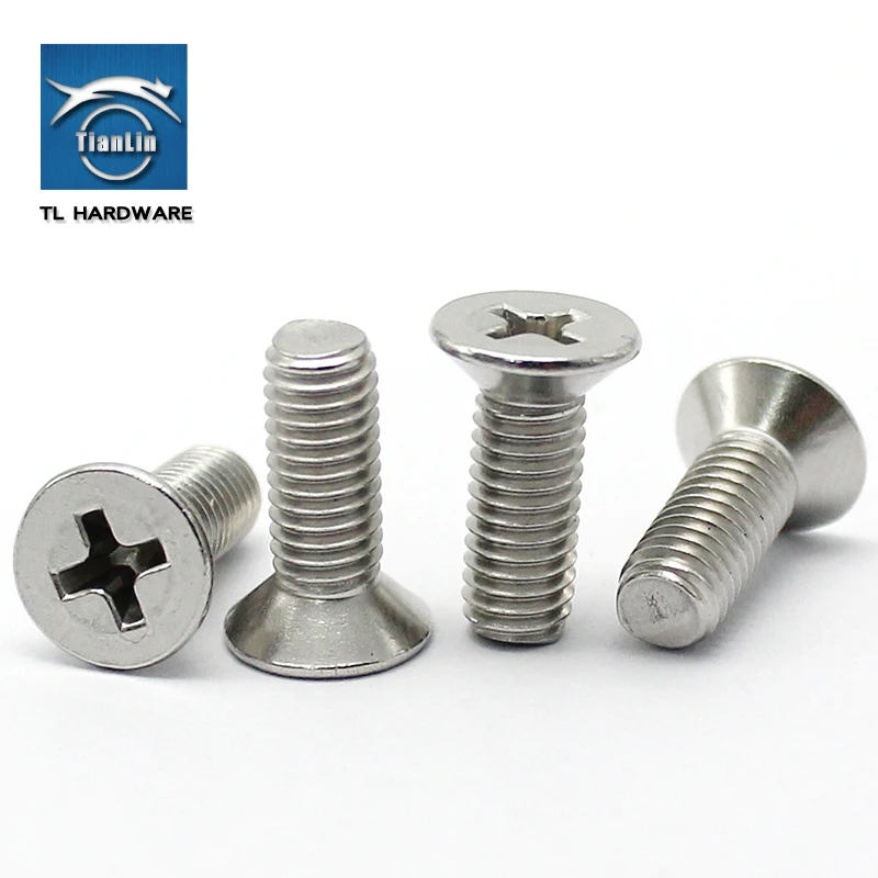 304 stainless steel flat screw countersunk head screws cross M4 M5 M6 | Обустройство дома