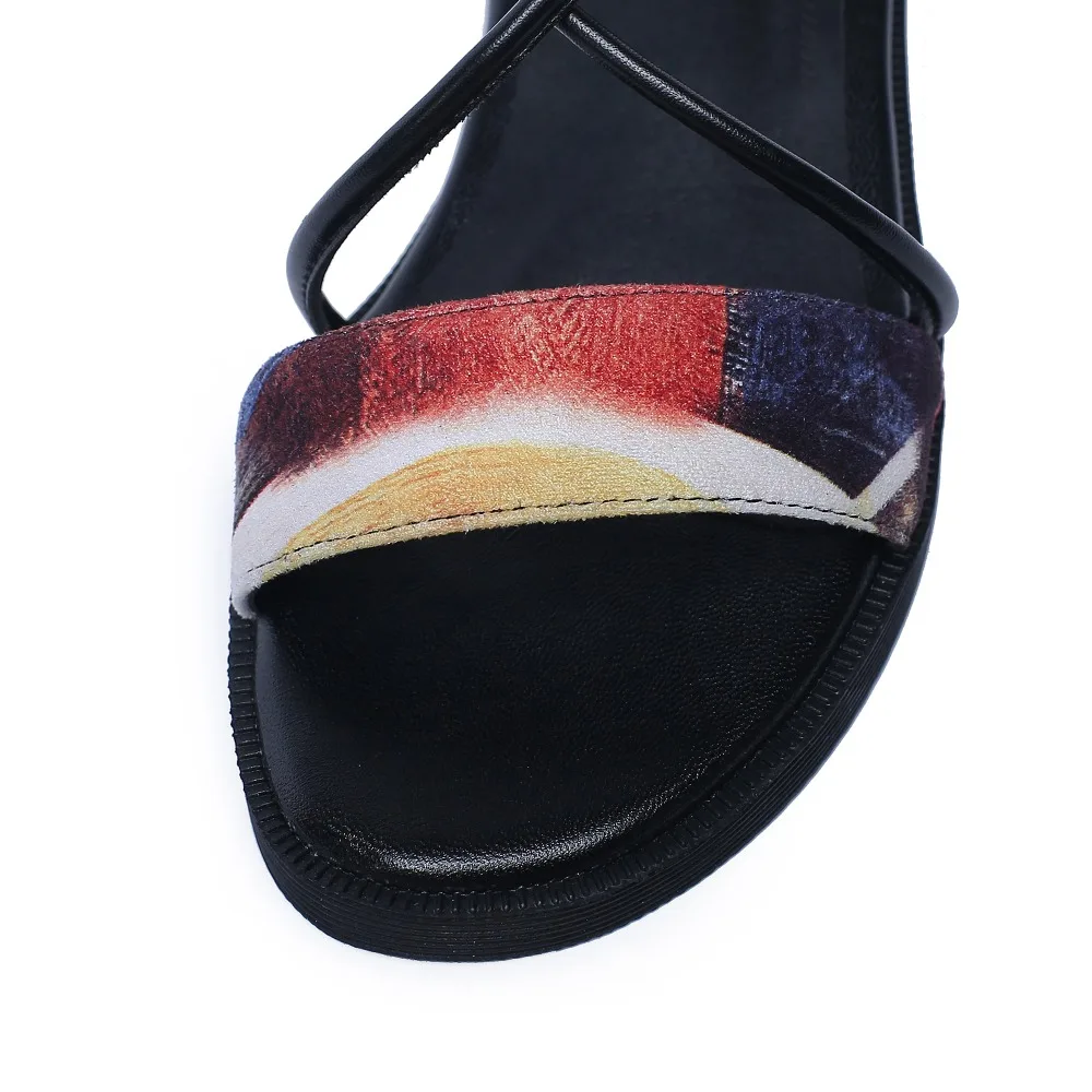 Женские босоножки Высококачественная женская обувь из флока на резиновой