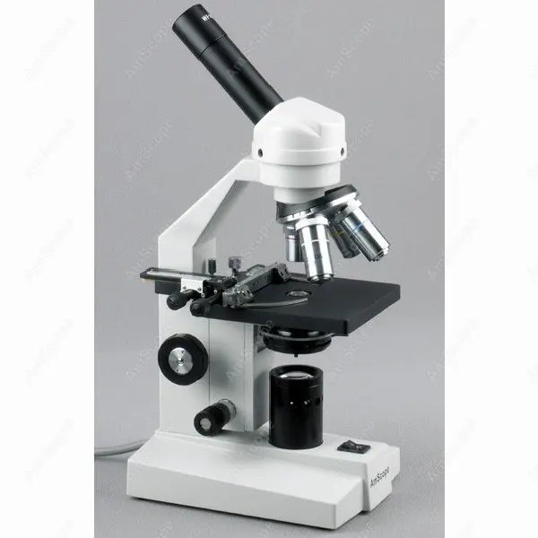 Монокулярный микроскоп-AmScope 40X-1000X ветеринарный микроскоп с механической