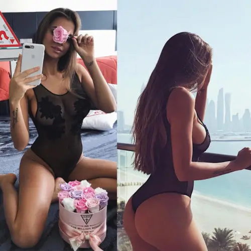 Женское кружевное пикантное нижнее белье с цветочным рисунком ночное стринги