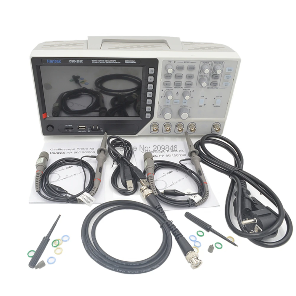 Hantek DSO4202C 2 канальный цифровой осциллограф 1 канал произвольный/функция генератор