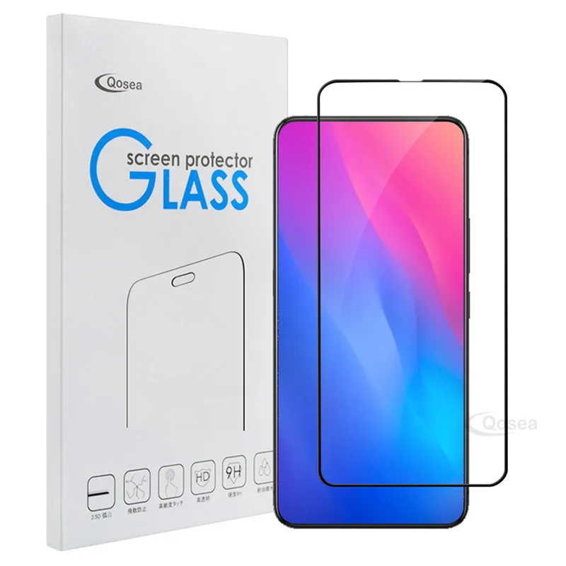Qosea телефон экран протектор для VIVO V15 Pro закаленное стекло 9 H ультра тонкий 4D