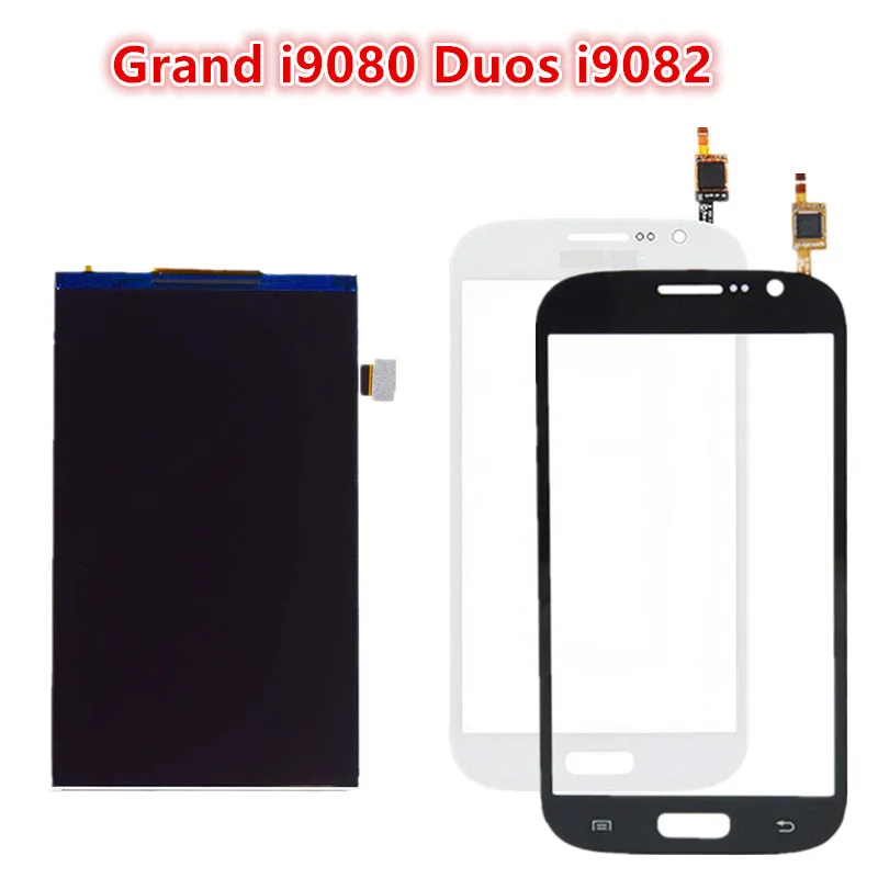 Fix Замена для samsung Galaxy Grand i9080 Duos i9082 ЖК дисплей экран+ сенсорный экран планшета Ремонт Запчасти, черный белый - Цвет: LCD Touch Black