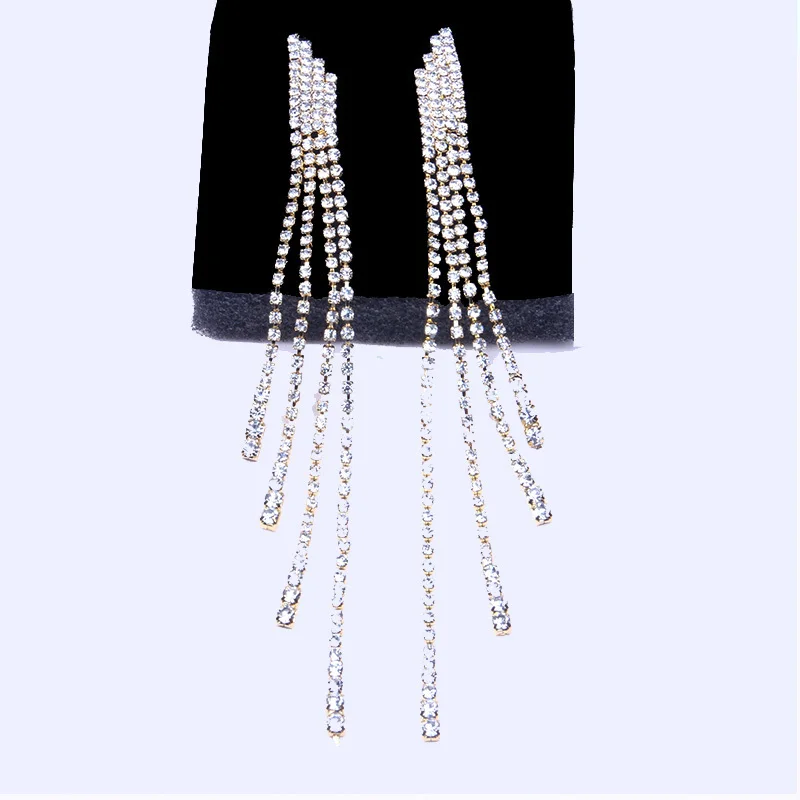 Элегантные Очаровательные серьги StoneFans для женщин с каплей воды простые длинные
