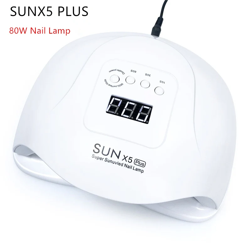 SUNX5 Plus профессиональная гелевая лампа для ногтей Сушилка 80 Вт Светодиодный УФ 10S