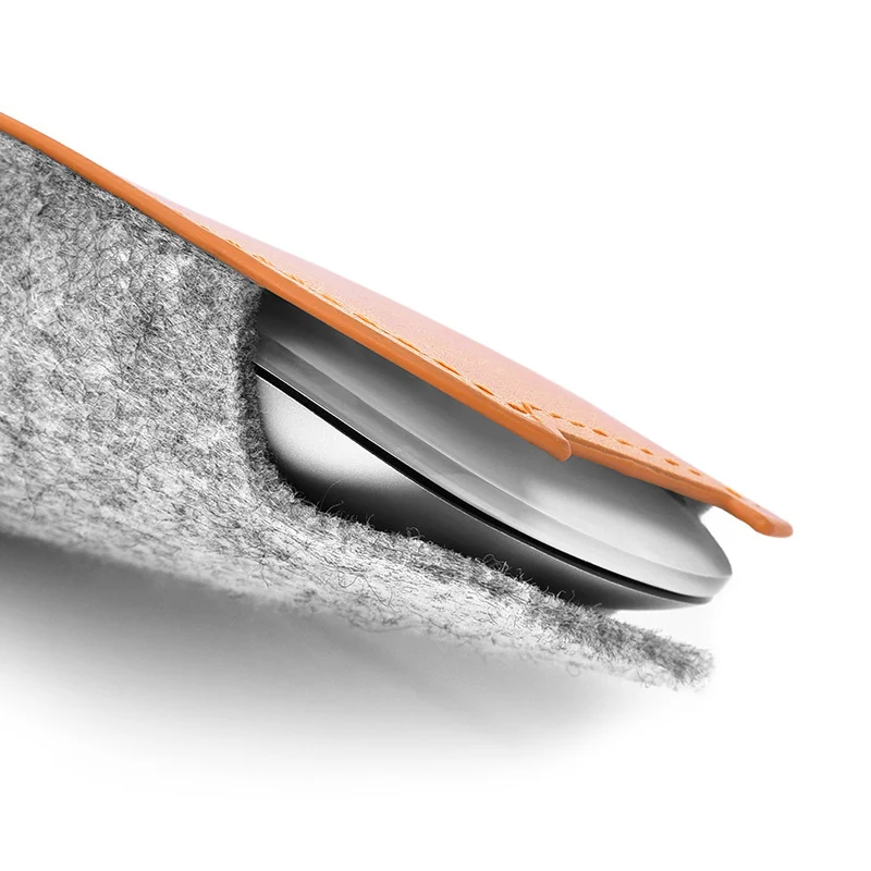 Оранжевый чехол для мыши из искусственной кожи хранения Apple Magic Mouse