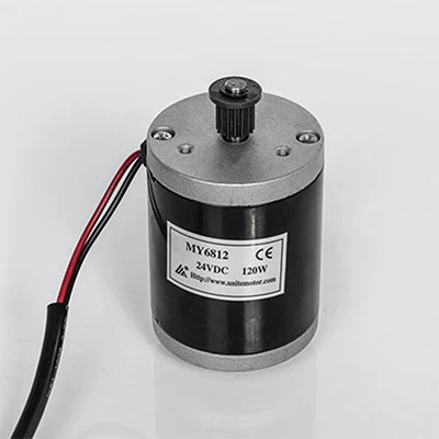 MY6812 24 V 120 W щеточный двигатель с Ременным Шкивом Звездочка для электрический скутер велосипед E-bike Unite Motor - Цвет: Belt pulley