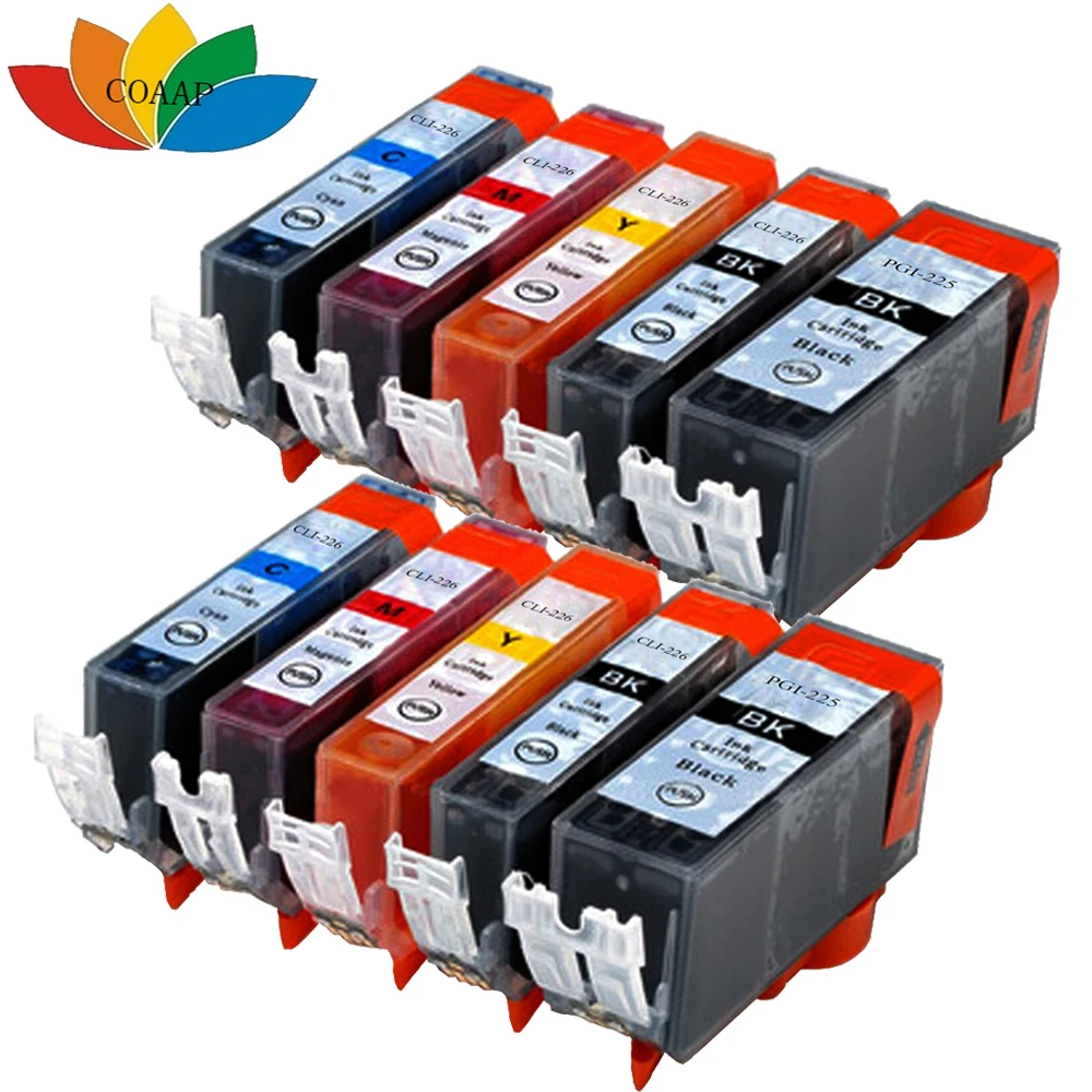 

10 Compatible pgi 225 cli 226 ink cartridge for canon PIXMA IX6520 MX882 MX892 MG8220 MG5120 MG5220 MG5320 MG6110 MG6120 Printer