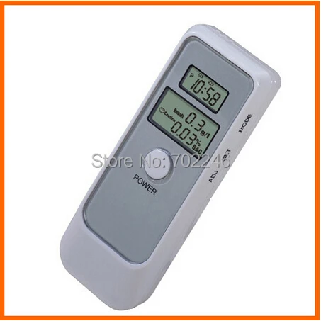 20PCS DHL White 2014 High Sensitivity Digital Alcohol Tester Dual Screen The Breathalyzer Support Temperature Measuring Timing|tester laptop|alcohol