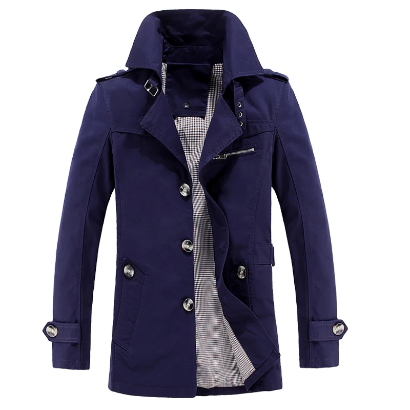 2018 autumn new Men's Business casual trench coat high quality jackets mens Fashion Windbreaker Male coats men plus size M-5XL | Мужская
