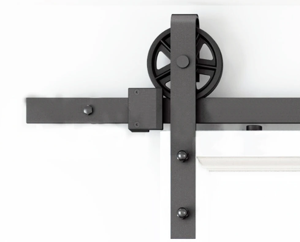 

DIYHD 150cm-300cm Vintage Spoke Industrial Wheel Sliding Barn Wood Door Interior Closet Door Kitchen Door Track Hardware