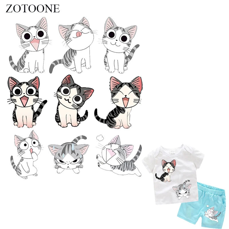 Нашивка ZOTOONE 9 в стиле милого кота для передачи тела утюжок сделай сам футболка