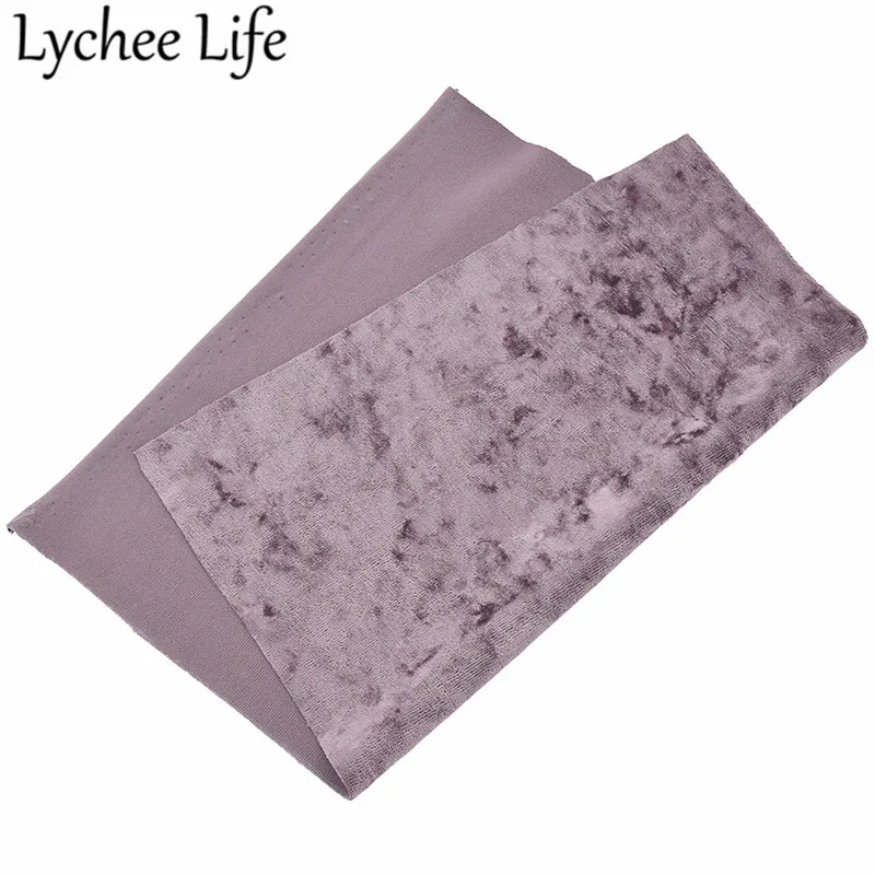 Lychee Life A4 полиэстер спандекс бархатная ткань 29x21 см цветная гибкая DIY Швейные