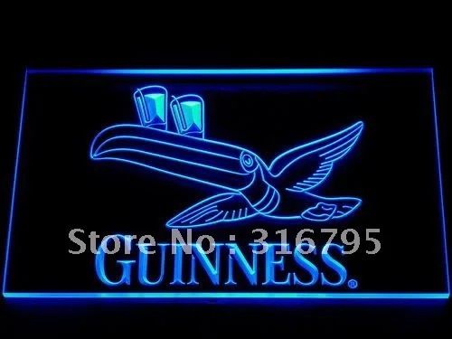 

012 Guinness Toucan Beer Bar Pub Club LED Neon Light Signs with On/Off Switch 20+ Colors 5 Sizes to choose