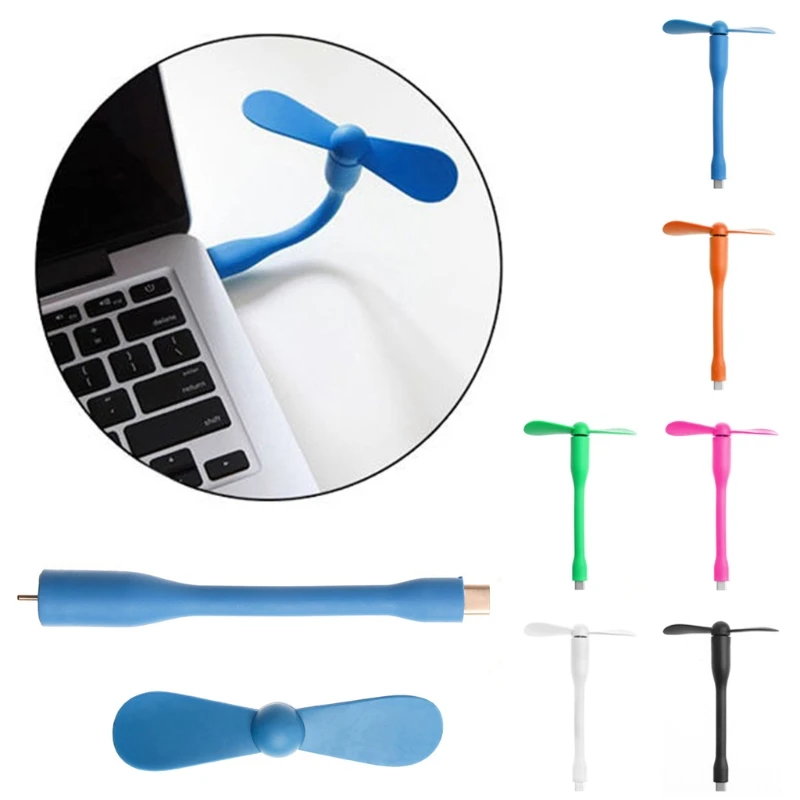 Usb type C гибкий мини порт TPE вентилятор для samsung S8 LG G6 Macbook с портом type C