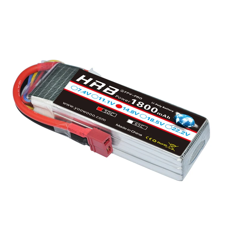 HRB с видом от первого лица высоким расходом энергии Lipo 4S 5S Батарея 14 8 V 18 5 1300 1500 mAh