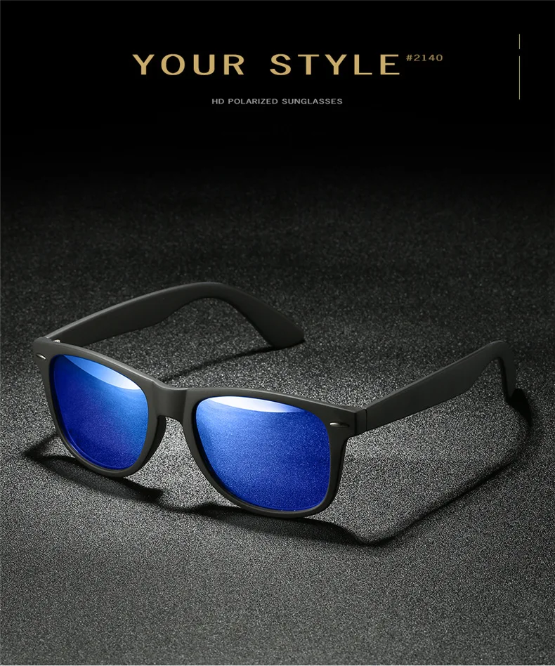 HDSUNFLY Модные мужские поляризованные солнцезащитные очки зеркала для вождения с