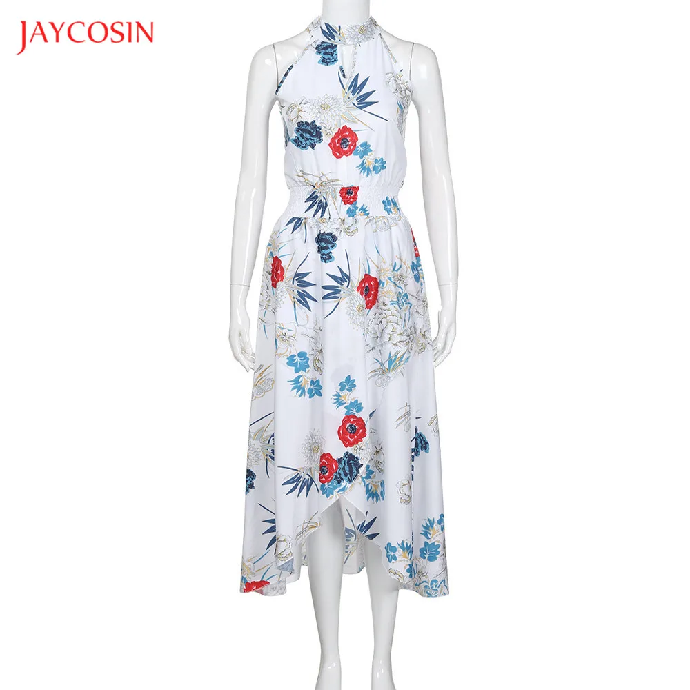 Jaycosin одежда для женщин летнее платье девушек Boho цветочное длинное вечернее