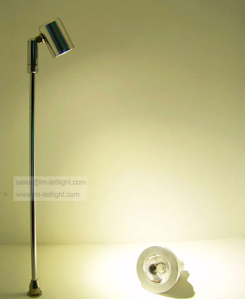 Светодиодный светильник стенд прожектор в серебристом/черном алюминиевом