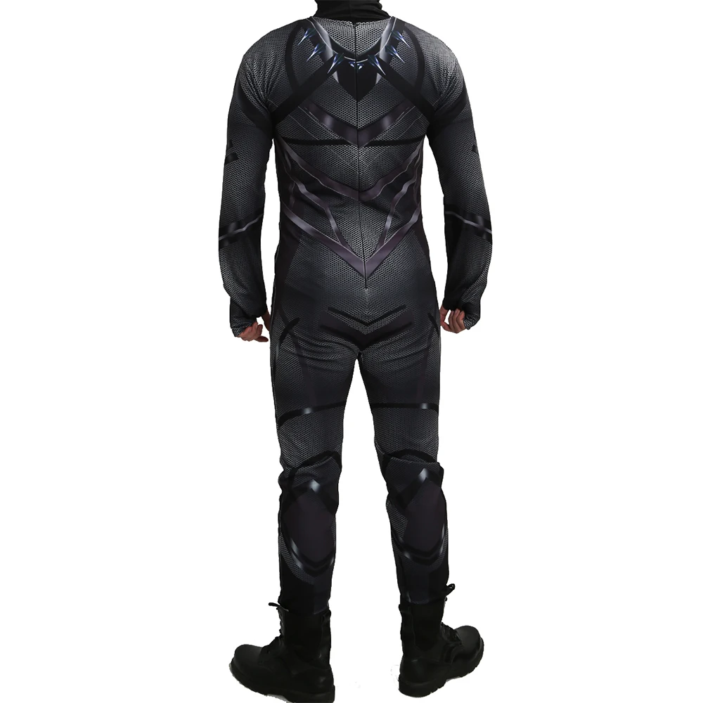 Coslive Капитан Америка 3: Civil War Black Panther комбинезон Косплэй костюм для взрослых Для